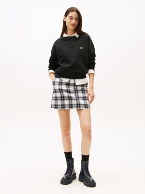 bottes mi-mollet chunky en cuir brillant noir pour femmes tommy jeans