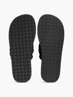 Braided Padded Strap Serrated Flip-Flops — Black 5