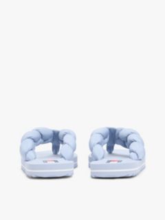 Braided Padded Strap Serrated Flip-Flops — Blue 4