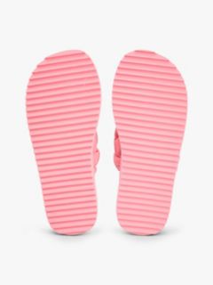 Braided Padded Strap Serrated Flip-Flops — Pink 5