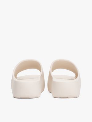 grey logo platform pool slides for women tommy jeans