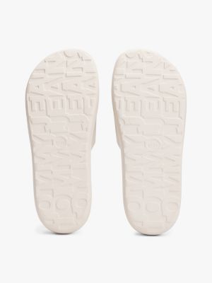 grey logo platform pool slides for women tommy jeans