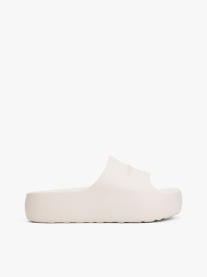 grey logo platform pool slides for women tommy jeans