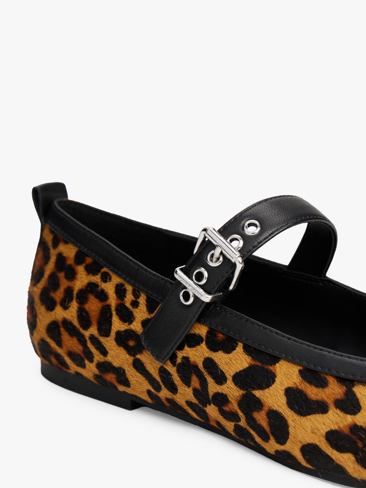 Leopard Print Mary Jane Ballerinas — Multi