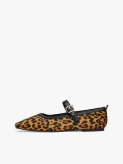 Leopard Print Mary Jane Ballerinas — Multi 7