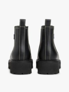 Leather Rubberised Logo Cleat Chelsea Boots — Black 4