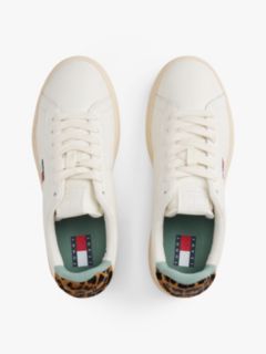 Archive Court Leopard Print Heel Trainers — White 3