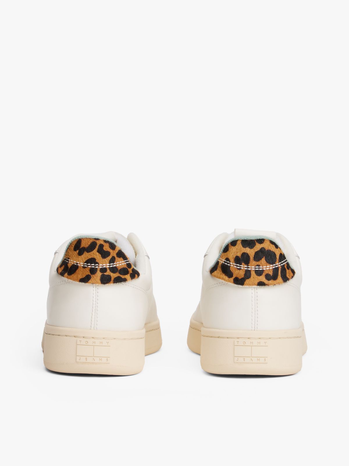 Archive Court Leopard Print Heel Trainers — White