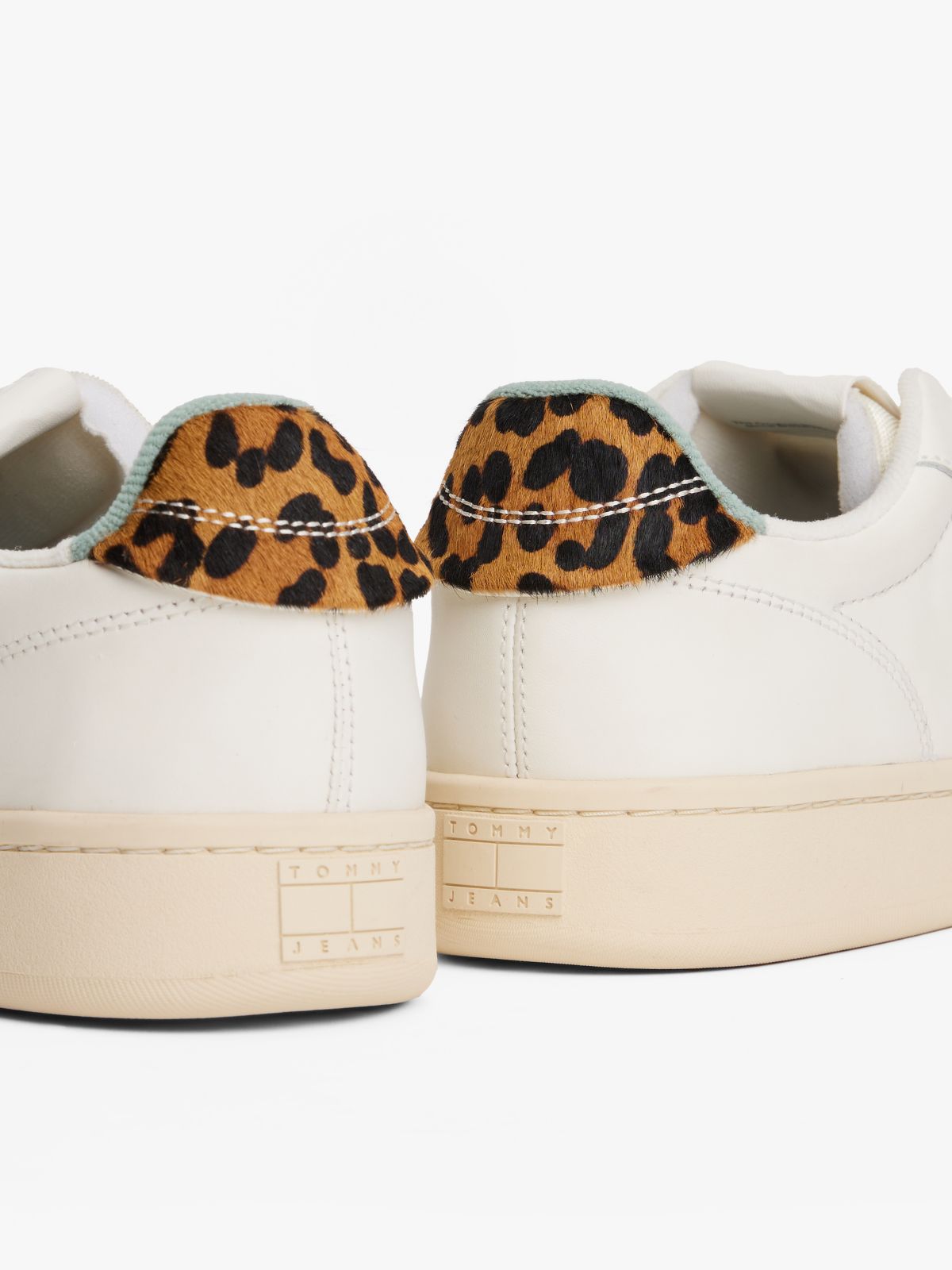 Archive Court Leopard Print Heel Trainers — White