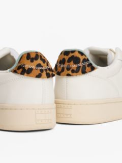 Archive Court Leopard Print Heel Trainers — White 6