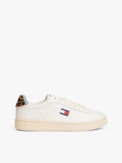 Archive Court Leopard Print Heel Trainers — White 1