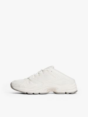 wit archive instapsneaker met profielzool voor dames - tommy jeans