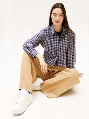 sneakers essential in pelle con logo bianco da donne tommy jeans