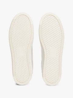 Fine Cleat Platform Trainers With Leather — White 5