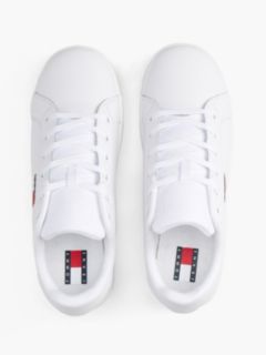 Logo Platform Trainers With Leather — White 3
