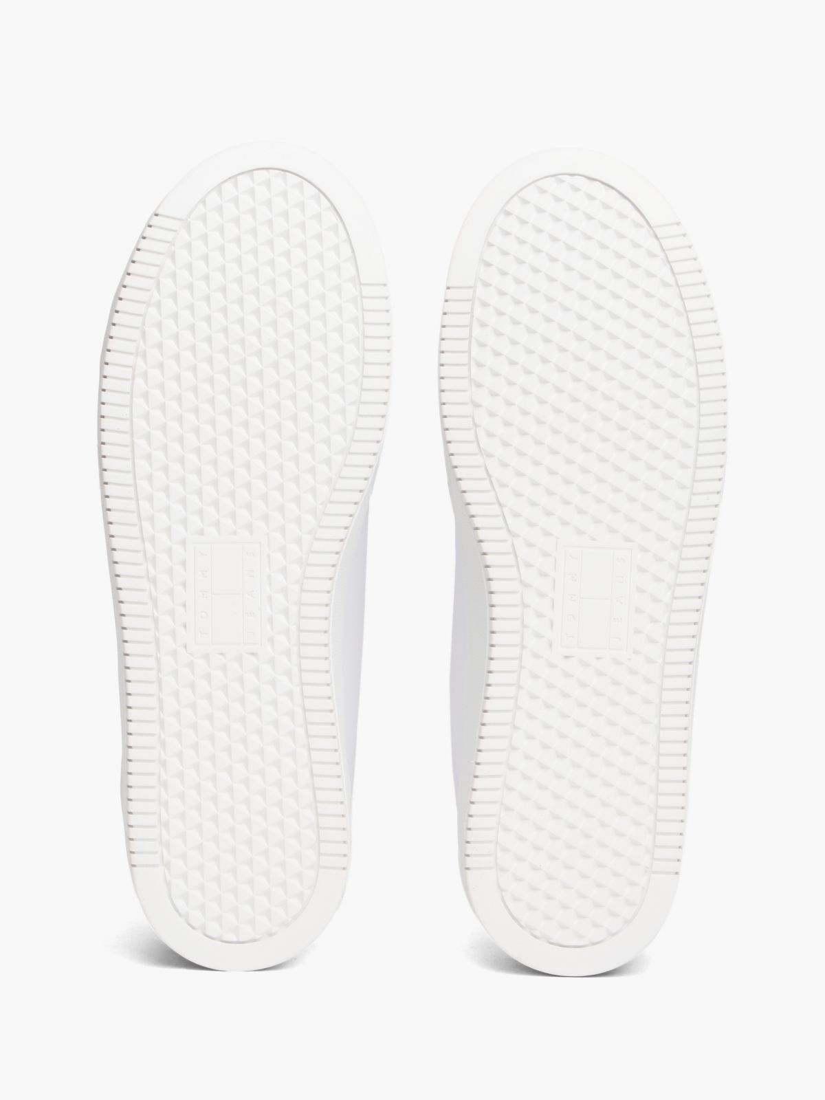Logo Platform Trainers With Leather — White