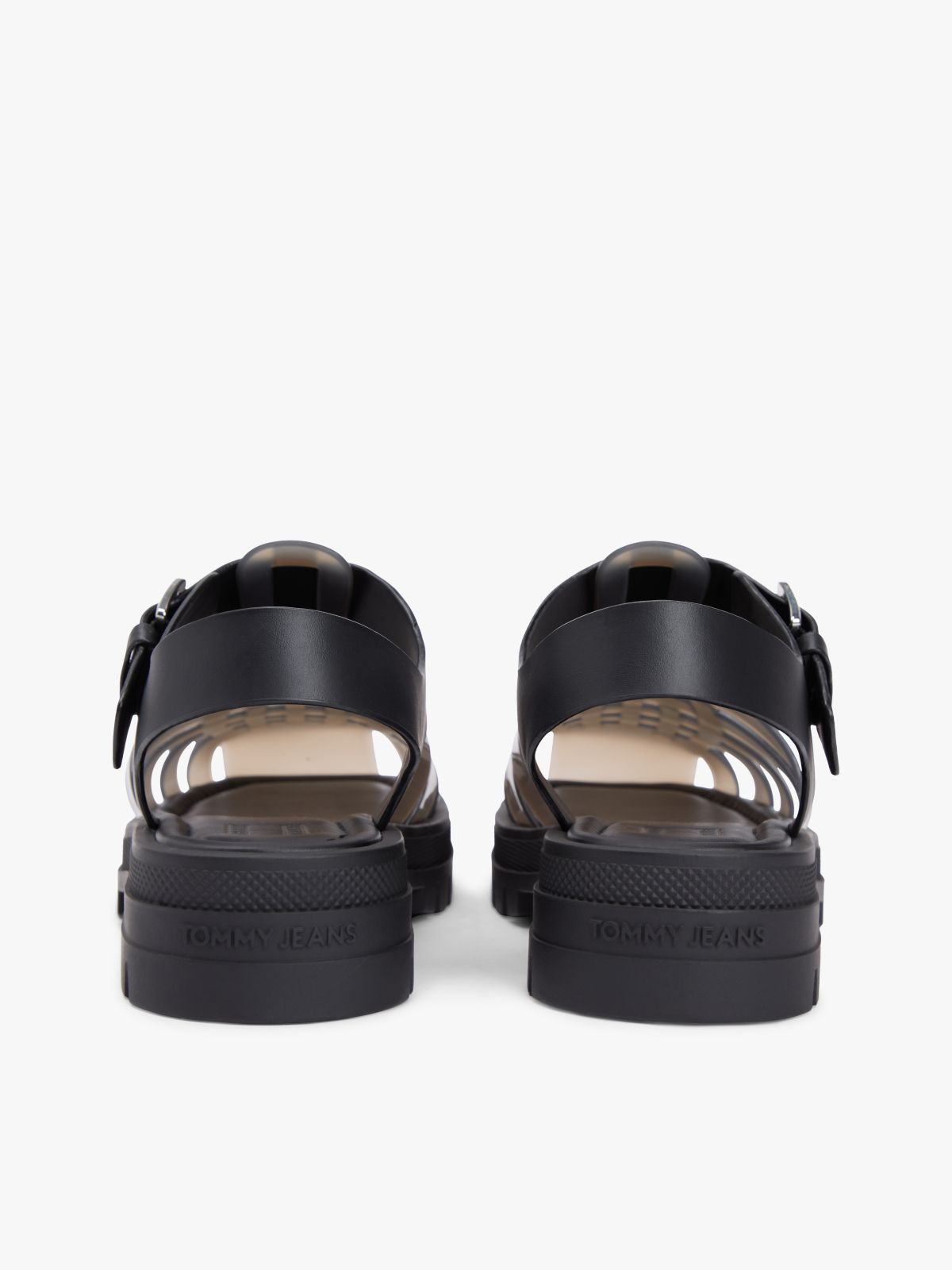 Jelly Chunky Cleat Fisherman Sandals — Black
