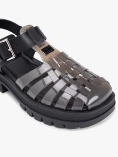 Jelly Chunky Cleat Fisherman Sandals — Black 6