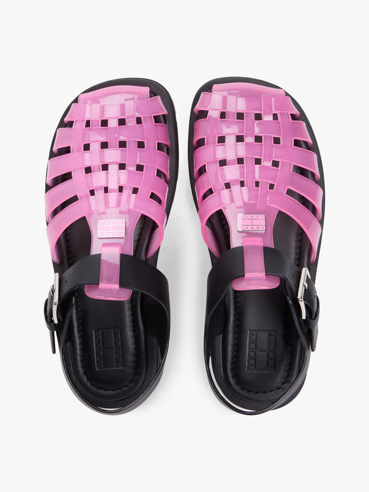 Jelly Chunky Cleat Fisherman Sandals — Pink