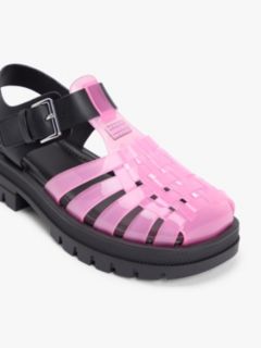 Jelly Chunky Cleat Fisherman Sandals — Pink 6