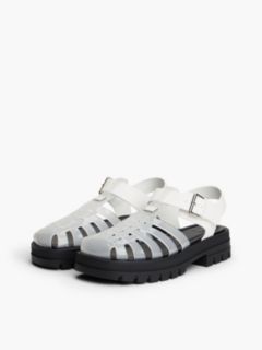 Jelly Chunky Cleat Fisherman Sandals — White 2