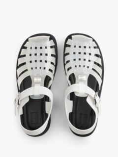 Jelly Chunky Cleat Fisherman Sandals — White 3