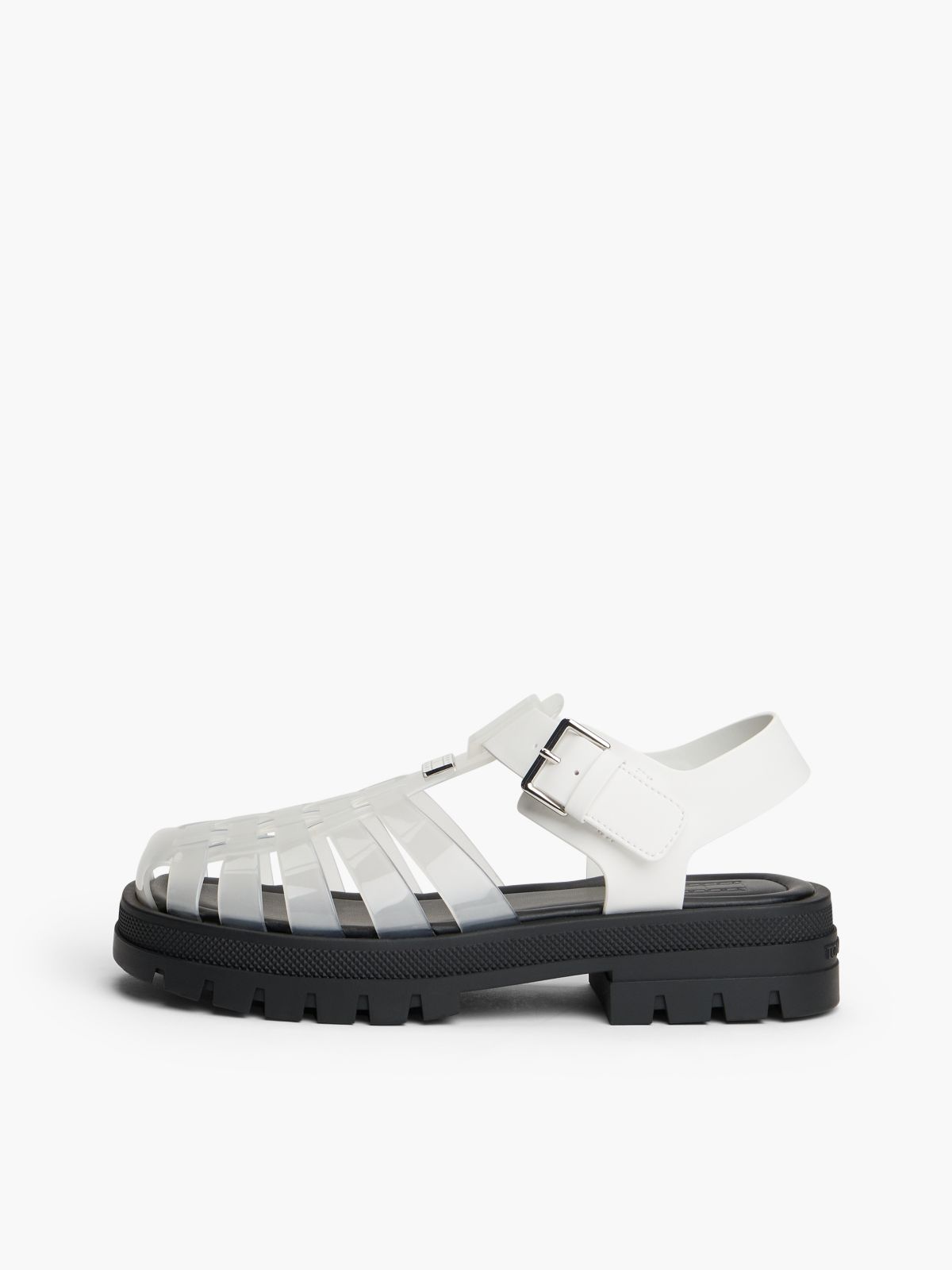Jelly Chunky Cleat Fisherman Sandals — White