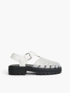 Jelly Chunky Cleat Fisherman Sandals — White 1