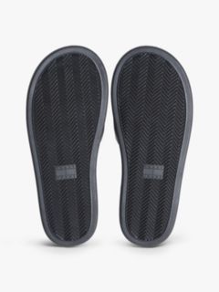 Leather Padded Strap Slides — Black 5