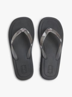 Jelly Cleat Wedge Flip-Flops — Black 3
