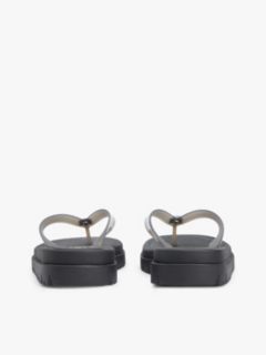 Jelly Cleat Wedge Flip-Flops — Black 4