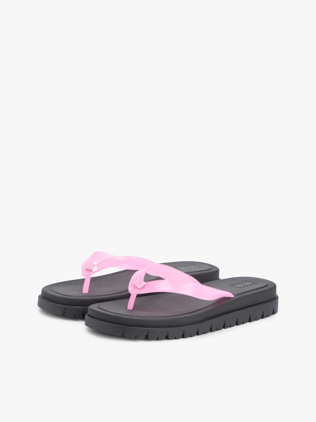 Jelly Cleat Wedge Flip-Flops — Pink