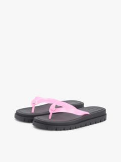 Jelly Cleat Wedge Flip-Flops — Pink 2