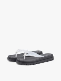 Jelly Cleat Wedge Flip-Flops — White 2