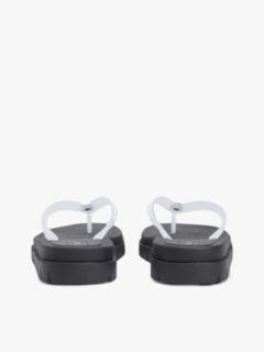 Jelly Cleat Wedge Flip-Flops — White 4