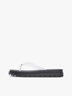 Jelly Cleat Wedge Flip-Flops — White 7