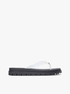 Jelly Cleat Wedge Flip-Flops — White 1
