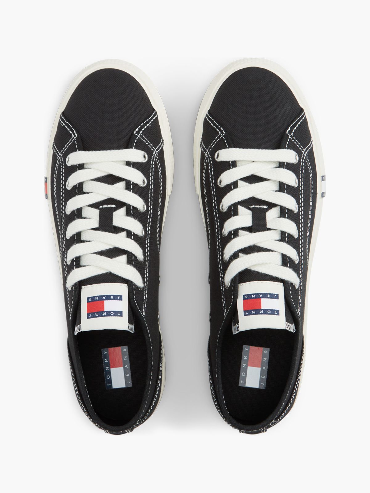 Archive Flag Stripe Canvas Trainers — Black