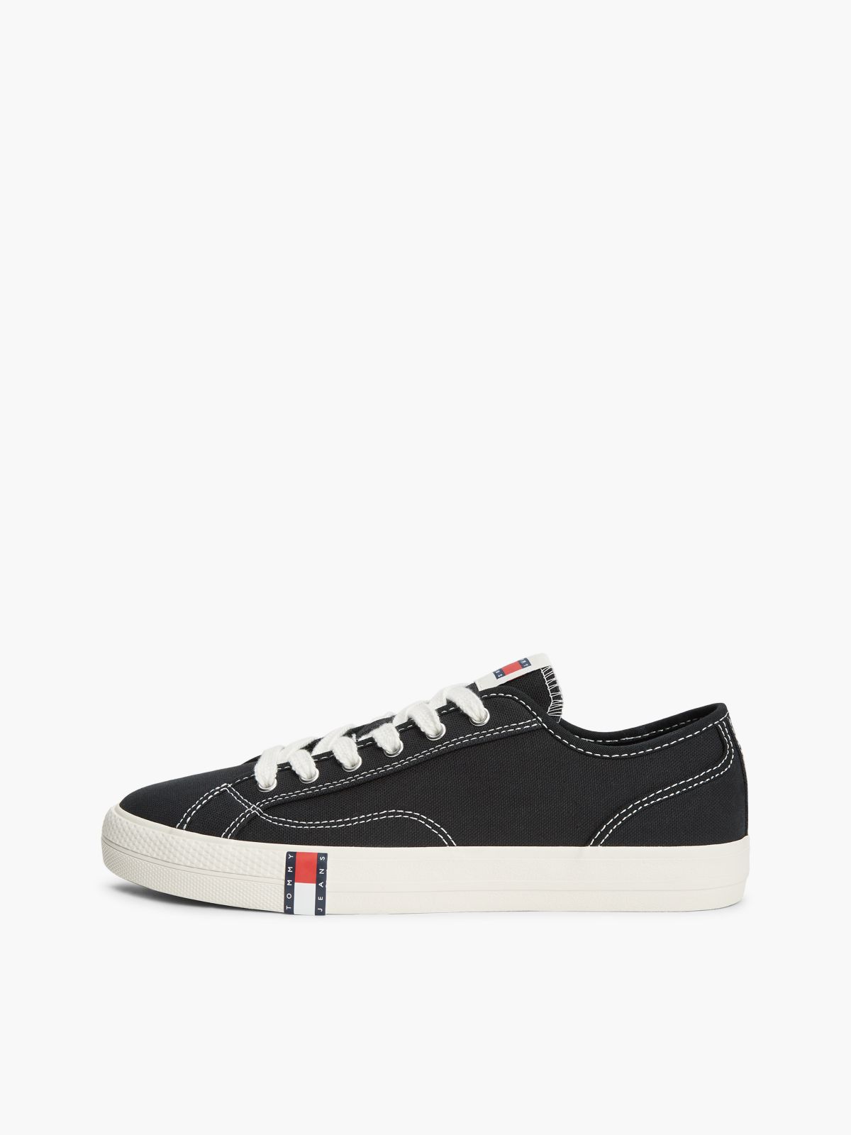 Archive Flag Stripe Canvas Trainers — Black