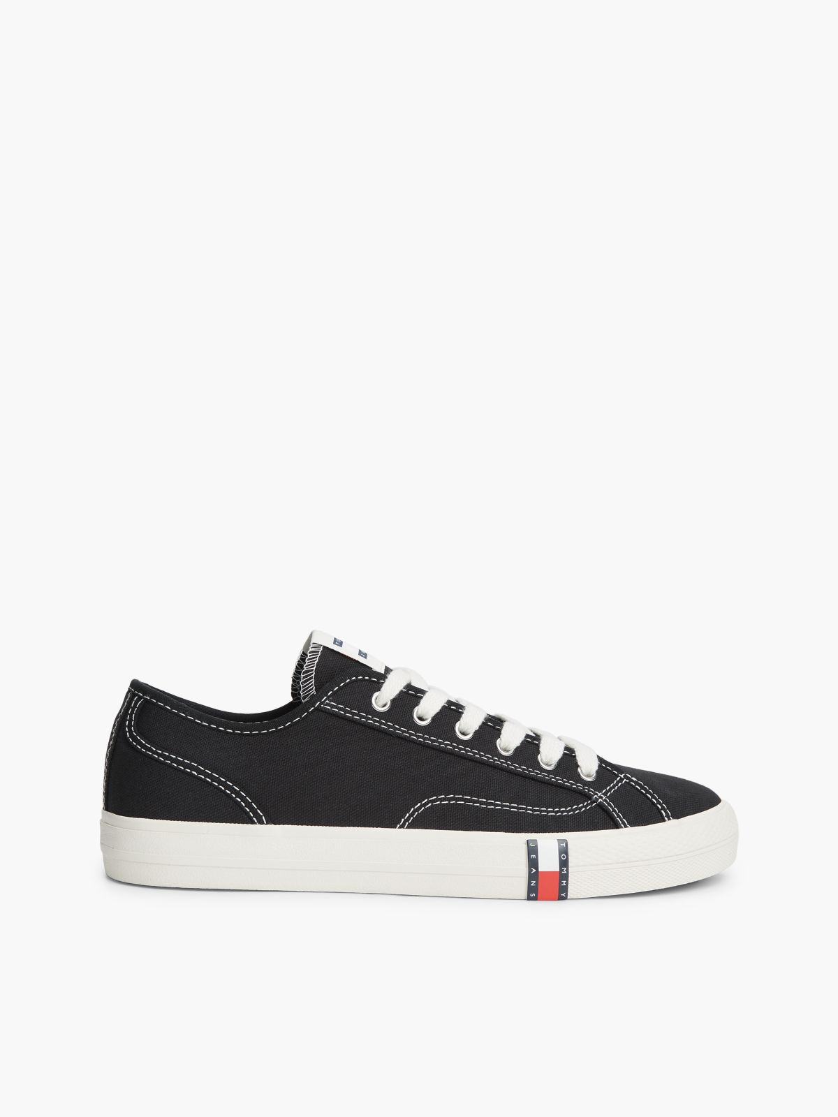 Archive Flag Stripe Canvas Trainers — Black