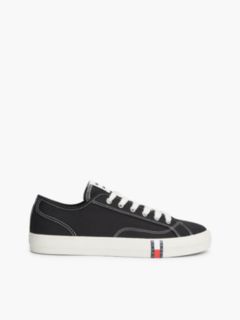 Archive Flag Stripe Canvas Trainers — Black 1