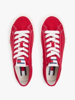 Archive Flag Stripe Canvas Trainers — Red 3