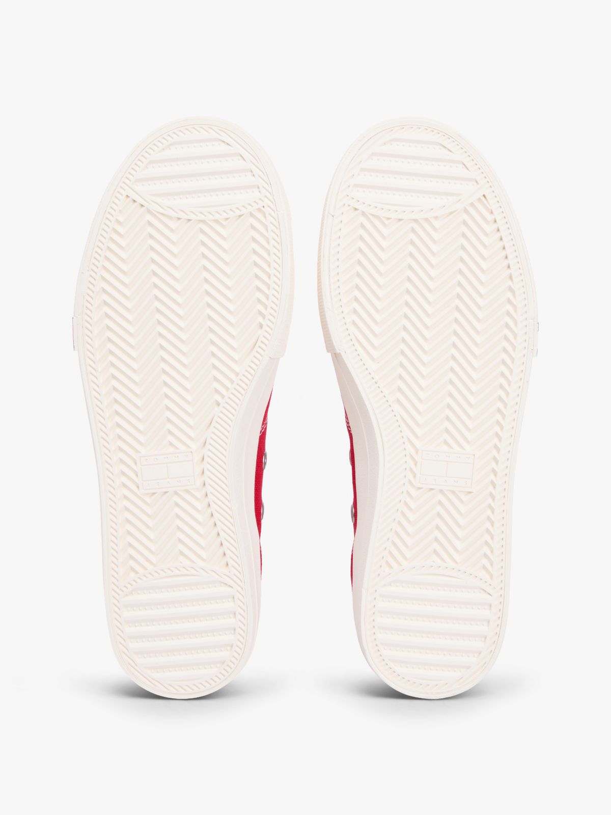 Archive Flag Stripe Canvas Trainers — Red