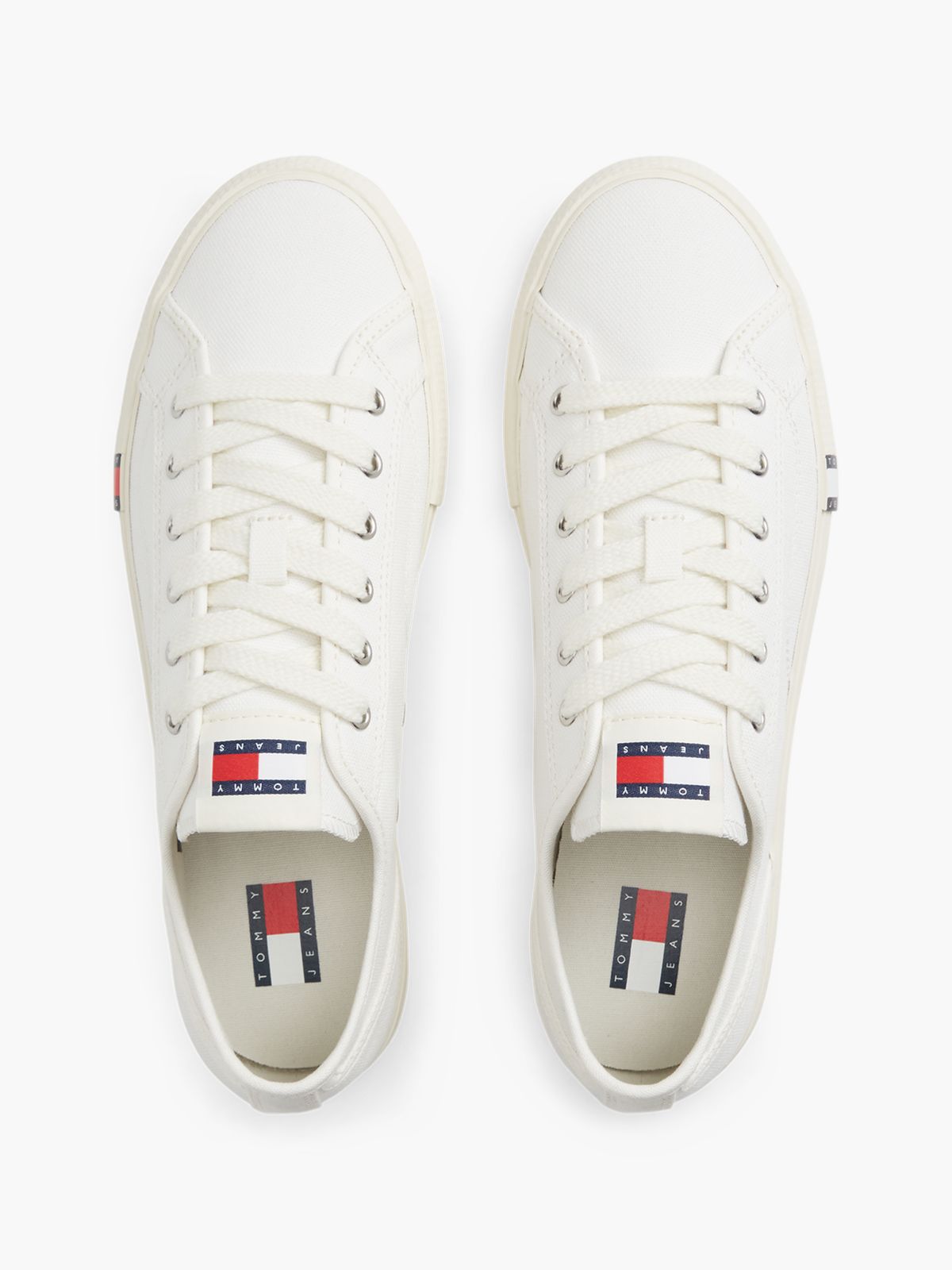 Archive Flag Stripe Canvas Trainers — White