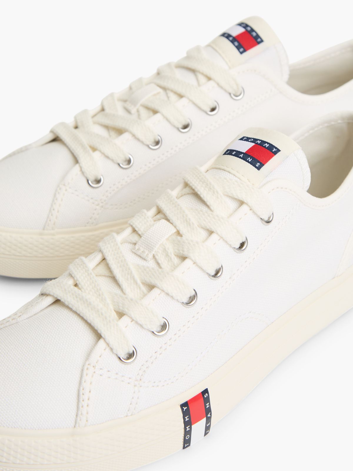 Archive Flag Stripe Canvas Trainers — White