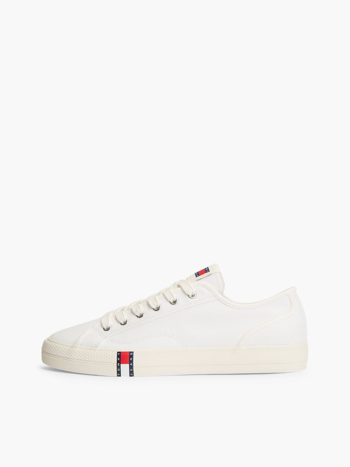 Archive Flag Stripe Canvas Trainers — White