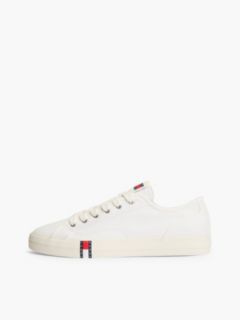 Archive Flag Stripe Canvas Trainers — White 7