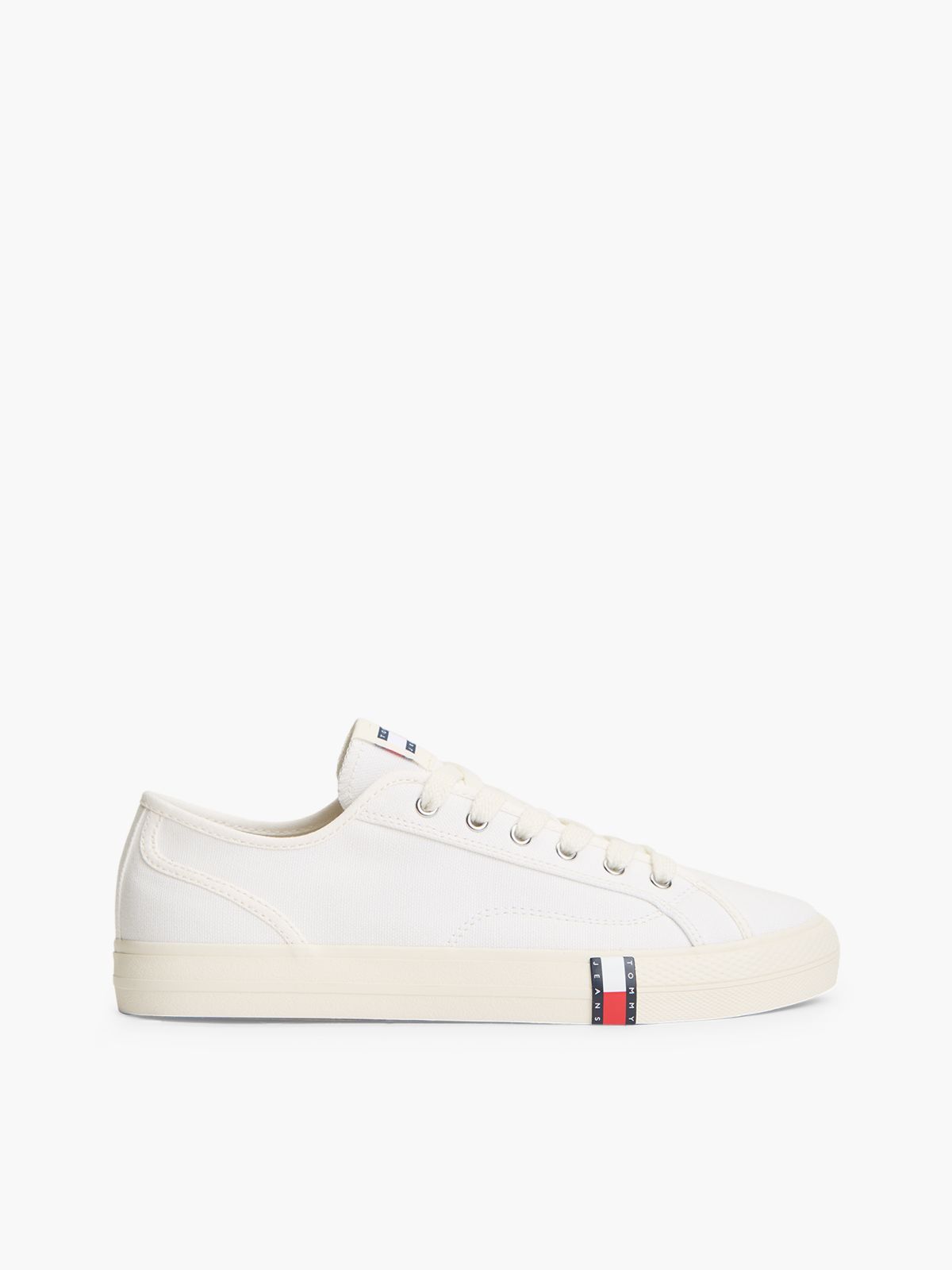 Archive Flag Stripe Canvas Trainers — White