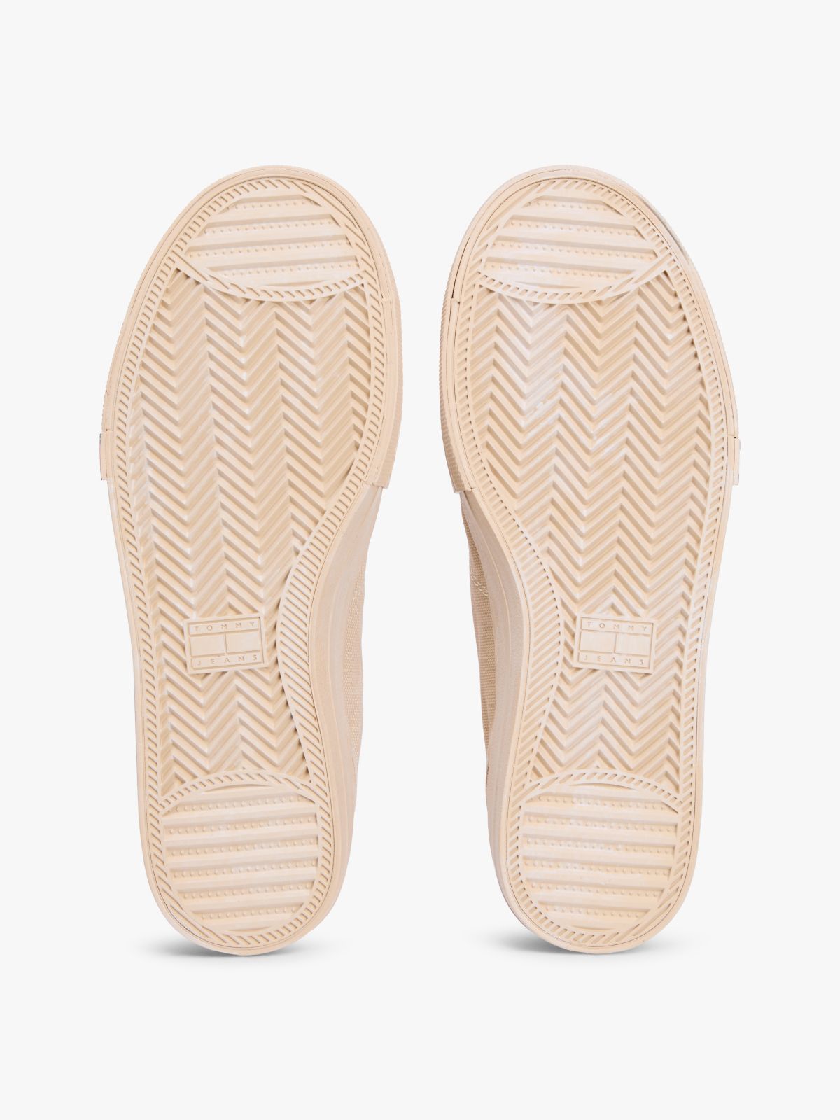 Archive Flag Stripe Washed Canvas Trainers — Beige