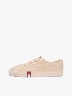 Archive Flag Stripe Washed Canvas Trainers — Beige 7